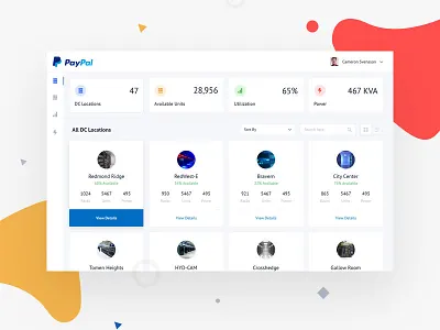 Dashboard Design application dashboard data center ui ux web