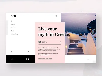 Blog Web Exploration blog clean hashan header landing typography ui ux web white