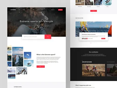 Extreme sports Web Design design interface queble ui ux web design website