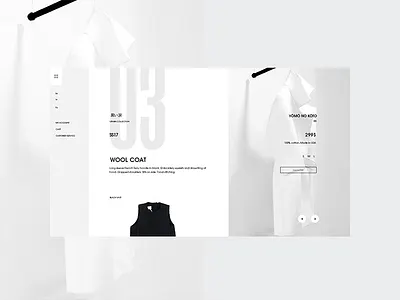 SS17 Product clean ecommerce fashion landing page minimal product page ui ux web web design