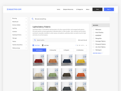 Architecture's Furniture Store - Furniture ecommerce furniture product type search store tabs ui ux view web