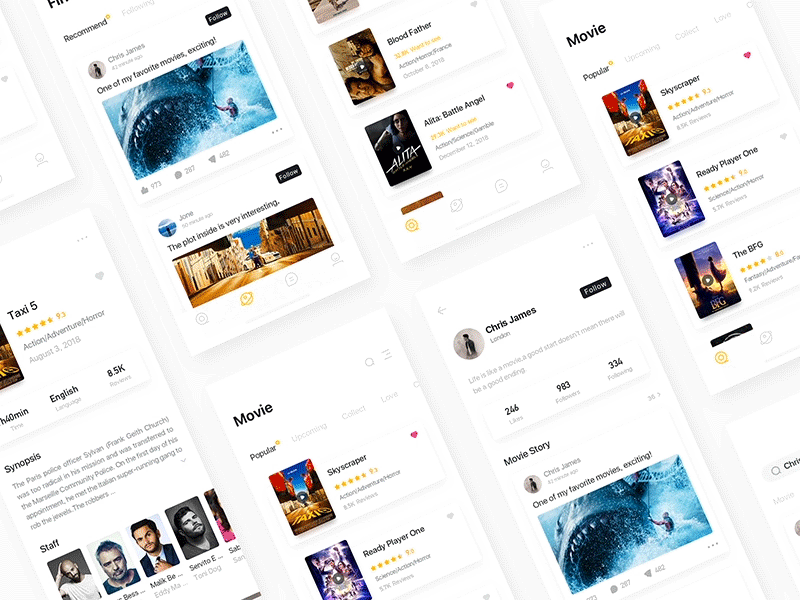 Movie App animation 应用 电影
