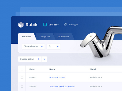 Product Management App v2 app clean cms dashboard database flat minimal product ui ux web