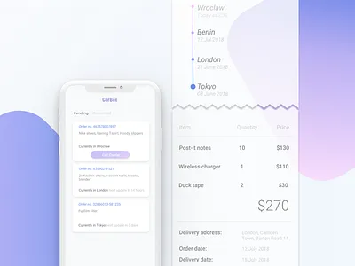 Package Tracking tool app check delivery design divante illustration interaction design order tracking package scale shipment tracking service ui ux design