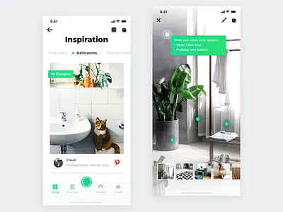 Inspiration app application fireart gallery inspiration interior ios ipnone x light interface mobile