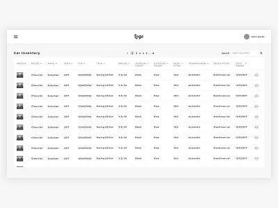 Wireframe #6 app inventory listings logo minimalist simple typography ux web wireframe