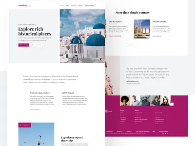 Travel Experience experience homepage landing page travel ui ux web webdesign