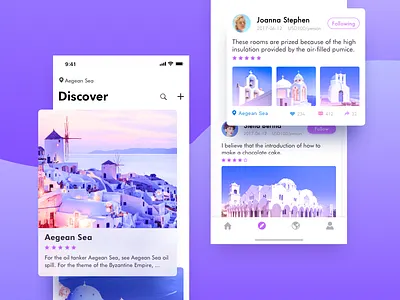 A Travel app app blue iphonex travel ui