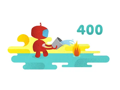 400 error illustration for Sauce Labls 400 error branding error page graphic design illustrations ps design sauce labs ui ux web design