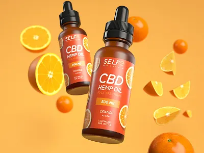 SELFe CBD Orange Packaging cbd cbd oil fruit fun orange packagedesign packaging splash