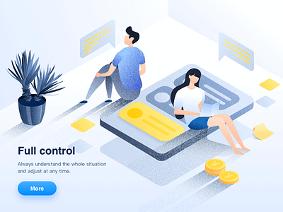 Full Control financial gold illustration plant