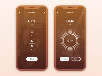 Meditation Page app ui