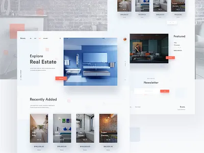 Dcore - Real Estate home page interior landing page real estate uiux website