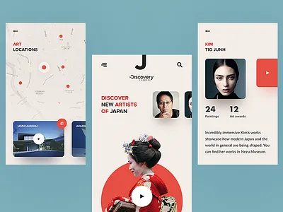 Discover Japan Art art artist design studio fashion gallery graphic design map minimal navigation painting picture promo ui ux web