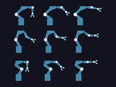 Robot Icons 3dprinting app cobotics dashboard design futuristic icon icons manufacturing mobile design responsive design robot robotics ui ui design user experience user interface ux design web design website