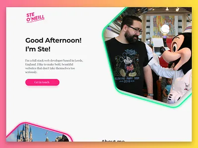 Personal Site v2 gradient gradients landing page logo portfolio