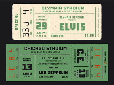 Vintage concert tickets with Manufaktur concert concert tickets design fonts fontself type type design typedesign typography vintage