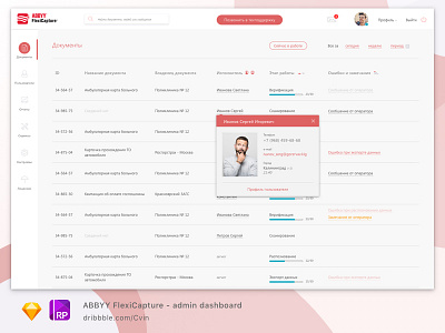 ABBYY FlexiCapture dashboard dashboard table ux