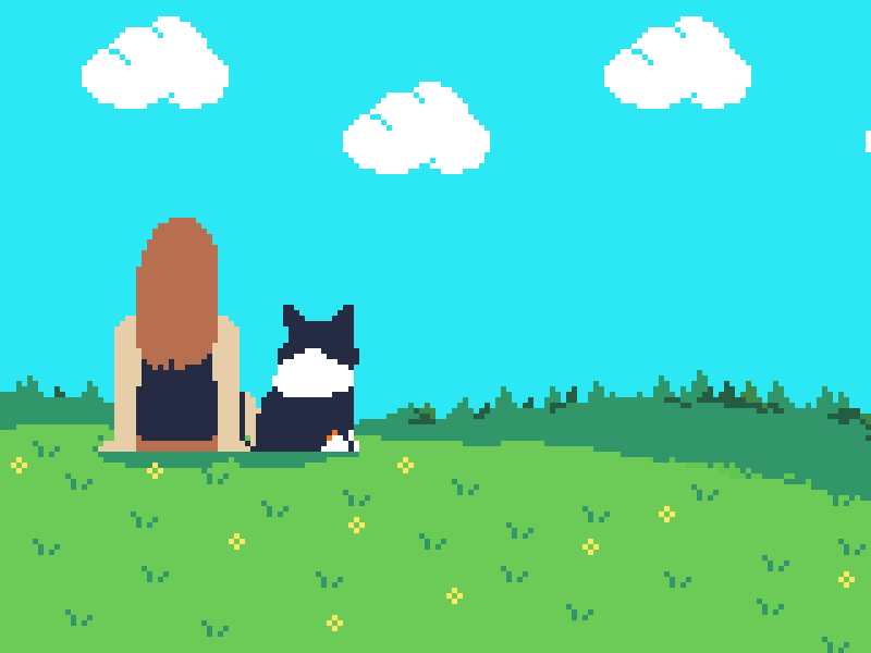 45 Best Friends 8bit animation bestfriends corgi dog friends pixelanimation pixelart retro ドット絵