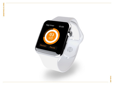 Countdown Timer 14 applewatch black dailyui egg orange timer ui ux watch