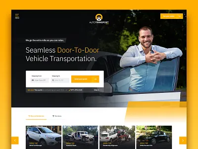 AutoTransport.com Vehicle Transportation Website automotive designzillas orlando design ui ux website design