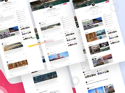 Blog for Travelers app blog design nature photo sketch travel ux website