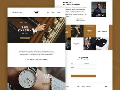 Watson PageCloud Template app blog content design gallery layout modern pagecloud template typography web web design website builder