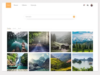 Photo Library design flat layout library mobile photo ui ux vietnam website