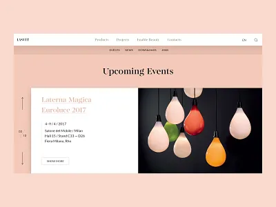 Events czech czechdesigner interface jakubsodomka lasvit minimalism sdmk ui ux webdesign