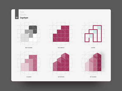 Logo sign - Building a Style Guide 3d branding branding guide chart exploration graph identity investment logo logo 3d logotype palette real estate sign style guide