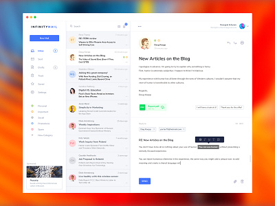 Exploration 002 Email App Dashboard ads app application concept dashboard design desktop email mail messaging ui user ux web