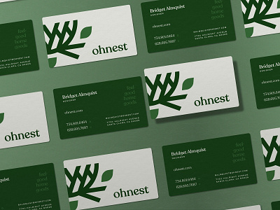 Ohnest Business Card business card goods home home goods leaf nest
