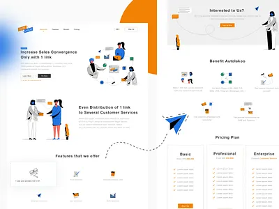 Auto Lakoo Landing page clean creative design illutration landingpage modern design newbrand typogaphy ui uidesign ux uxdesign