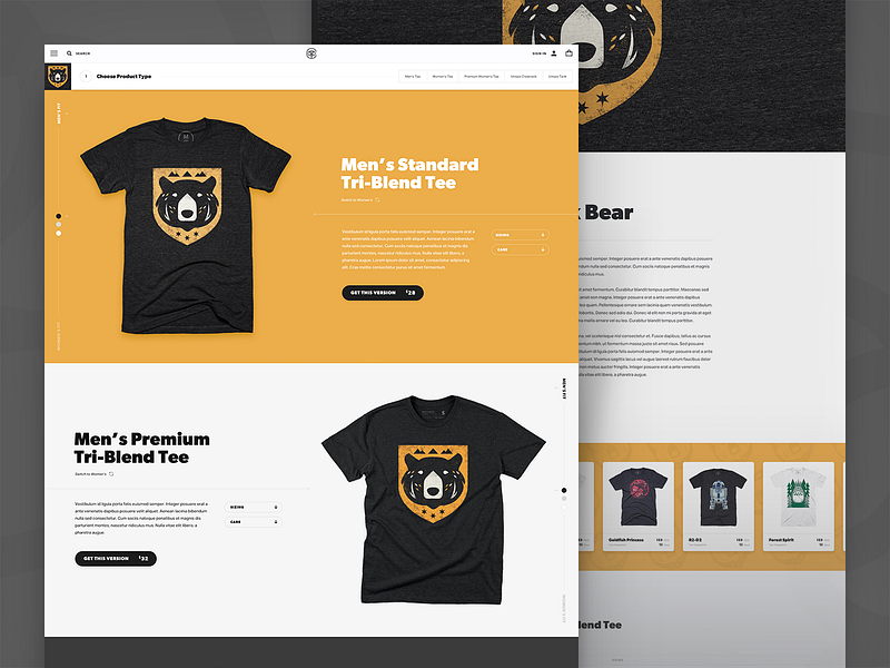 PDP Concept aktiv grotesk cotton bureau gibson pdp product shop