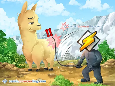 Winamp ass audio audio player browserling butt cartoon comic geek illustration joke llama mp3 mp3 player music music player nerd program software whip winamp