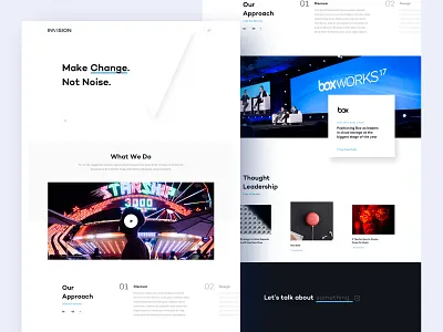 Invision Home agency blog branding case study event event agency invision landing page slash ui web