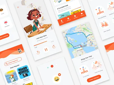 Interactive Audio App for Kids audio app children kids app mobile mobile app