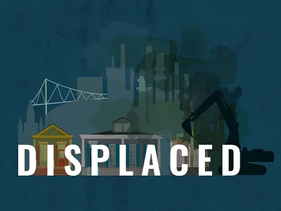 Displaced - Logo branding displaced environmental racism housing housing displacement illustration logo louisiana new orleans racism segregation