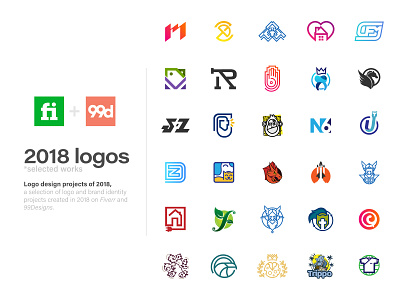 Logo Design Project of 2018 - Selected Works art branding clean flat graphic design icon icon logo illustration linework logo logo design logo design challenge logo mark minimal minimalist logo vector vector logo