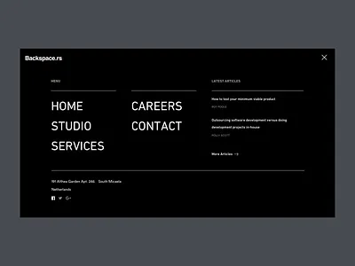 Full screen navigation agency full screen mobile navigation typography website