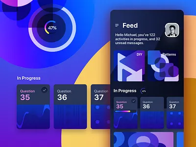 My Feed app branding colors design flat interface ios sketch typography ui ux vector