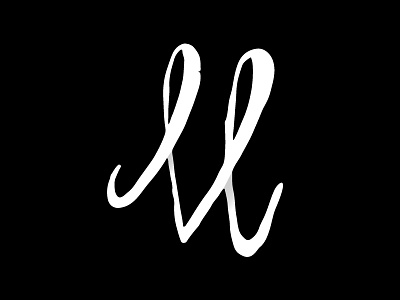 M is for Marrow black black white cursive food health logo loops m moniker monogram script script lettering