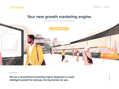 Illustration for the Chickpea.global art character cover digital download freebies header hero illustration noise site texture ui web