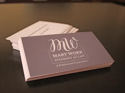 Mary Work Branding/Business Card branding business card font graphic design initials logo logo design mark marketing print design