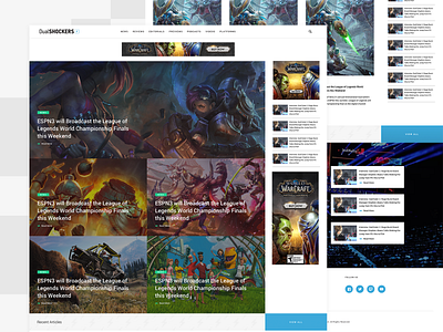 DualShockers: Homepage blog gaming magazine news social ui ux video game web design website