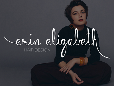 Erin Elizabeth brand branding custom font custom logo custom logotype hair hair stylist handmade handmade type handmadefont logo logos type typography
