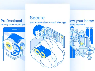 Wansview Guide Page app guide illustration page ui