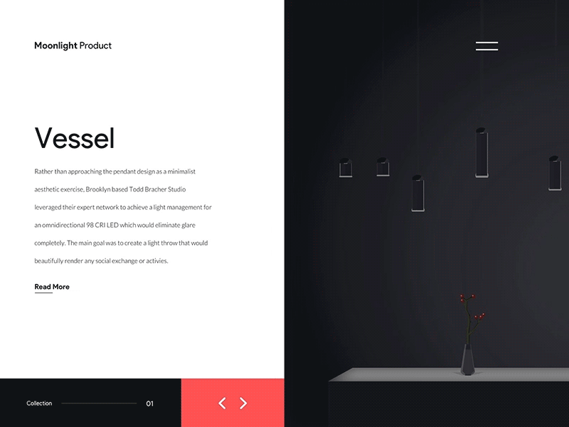 Moonlight Landing Page (Concept) - Illustration/Animation animation design gif illustration ios motion product design typography ui ux vector web