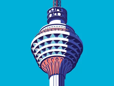 Kl Tower isometric kuala lumpur observation sky tower