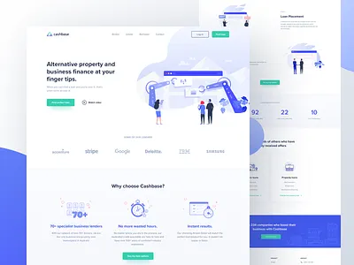 Cashbase | Landing page borrower broker cashbase dots gradients illustration landing page lender outline ui vector